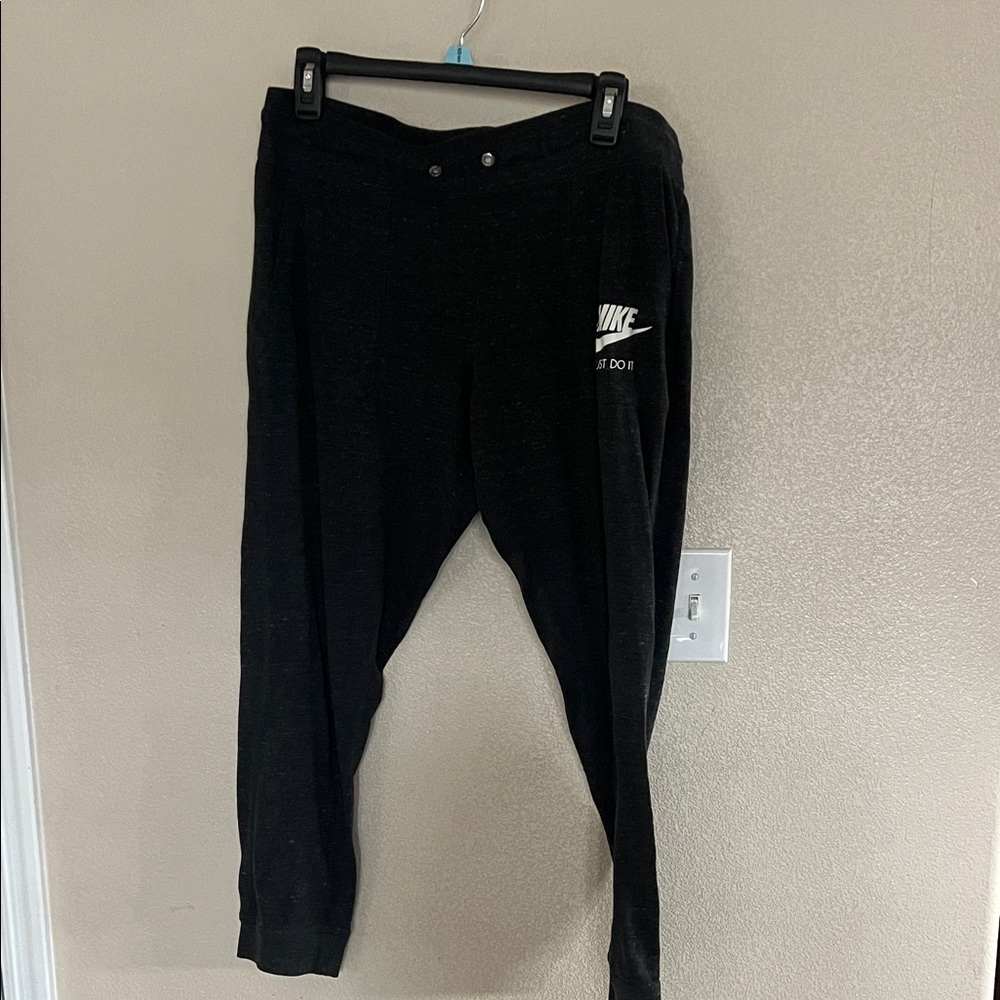 Nike Black Joggers with White Logo